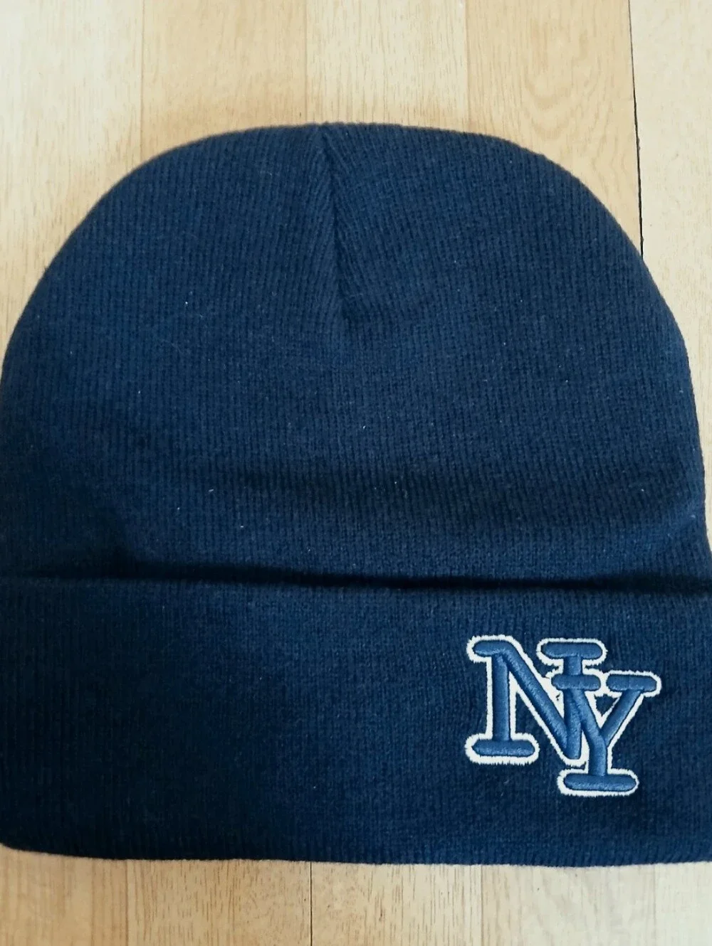 Unisex Navy Blue NY Beanie - Like New.